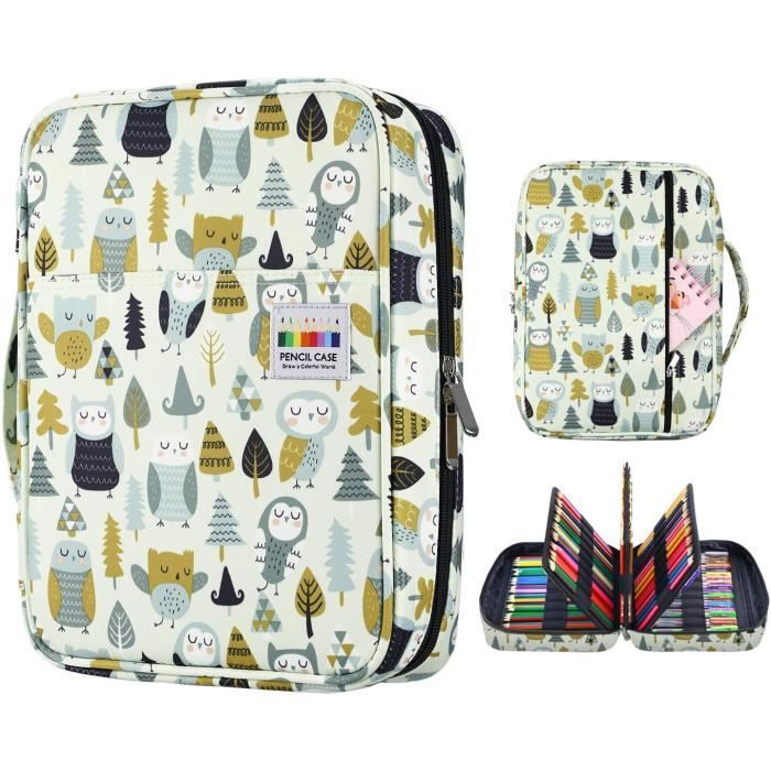 Étui à Crayons 4 Couches – 72 Emplacements – Grande Capacité – Pour Crayons De Couleur, Stylos Gel