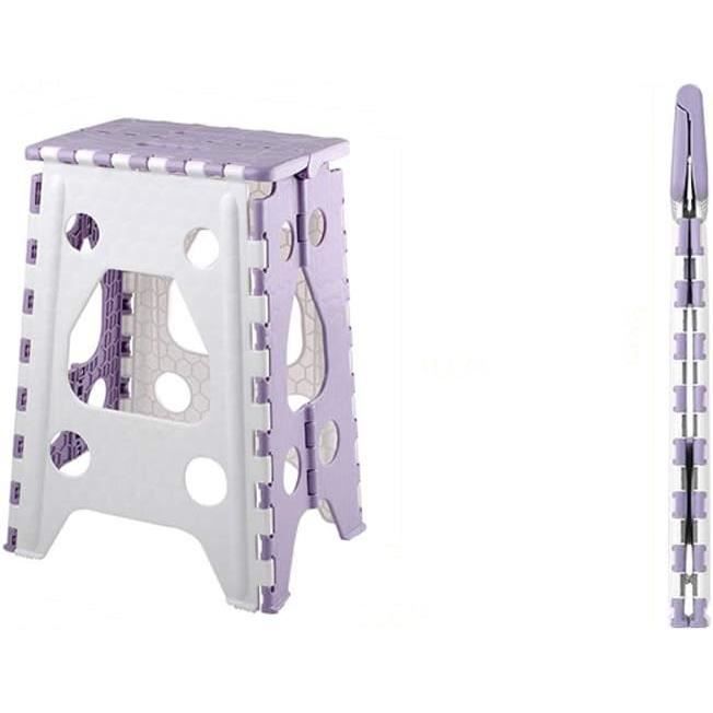Tabouret Pliant Plastique Antidérapant - Marchepied Pour Enfants, Facile à Transporter - Coloris Kaki, Taille L