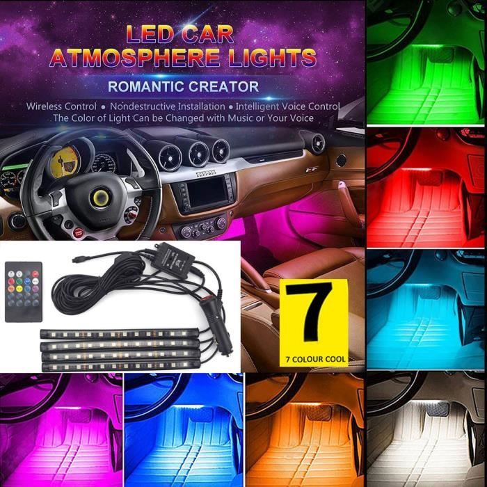 RGB LED 7 couleurs Neon Strip Light Music Télécommande pour