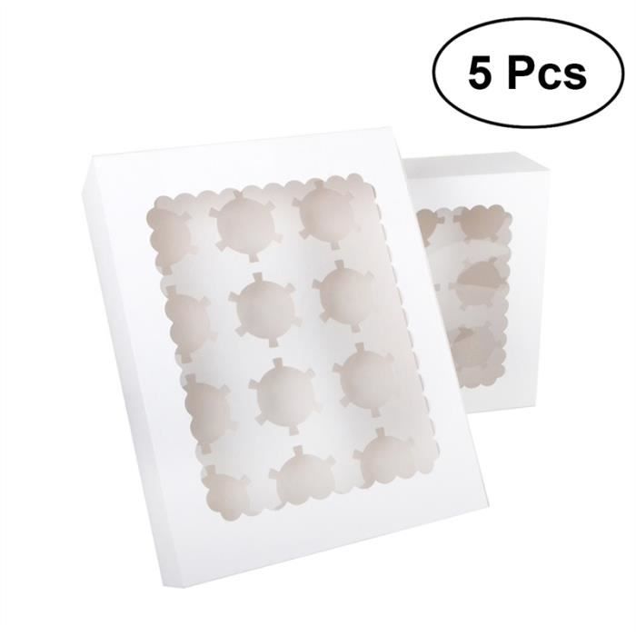 10 De Blanc Pliable en Carton Boîte De Gâteau//Cupcake//Muffin Boîtes 10/" X 10/" X 4/"