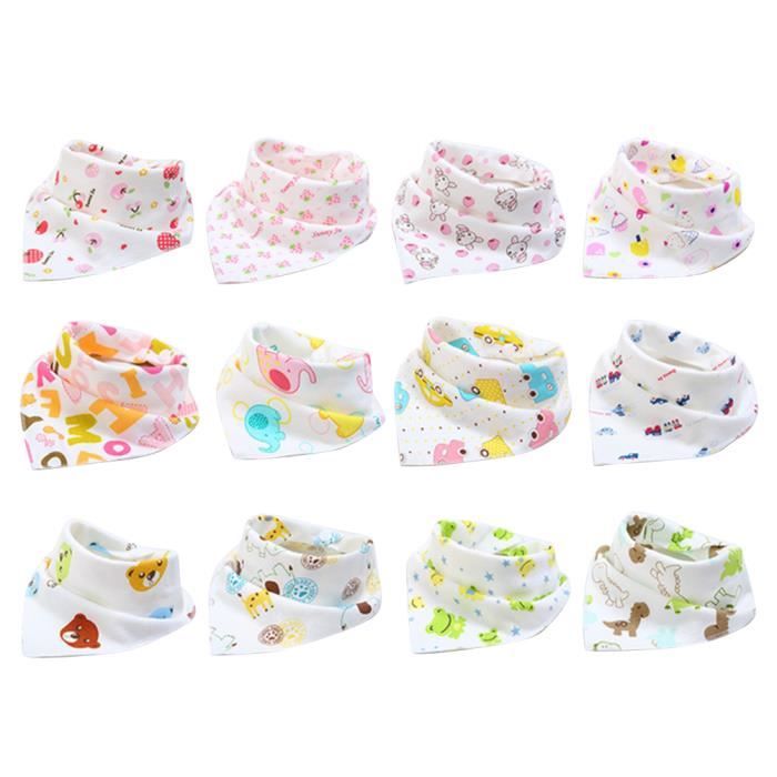 3 Pack Bébé Coton Bib Infant 360 salive serviette résistant à l/'eau
