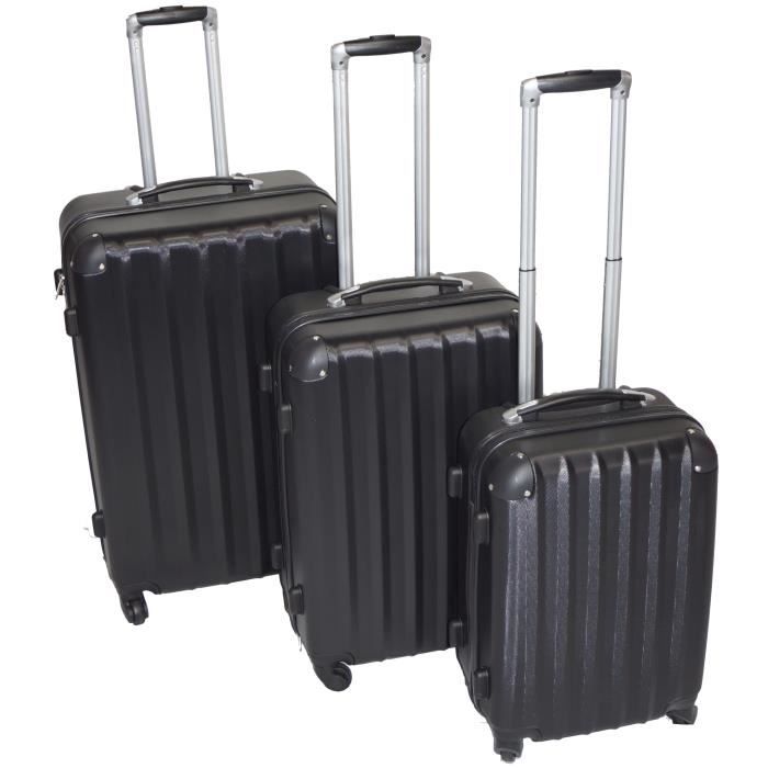 Set De 3 Valises LEADZM - ABS Renforcé, Roues 360°, Cadenas, Tailles 20\", 24\", 28\"