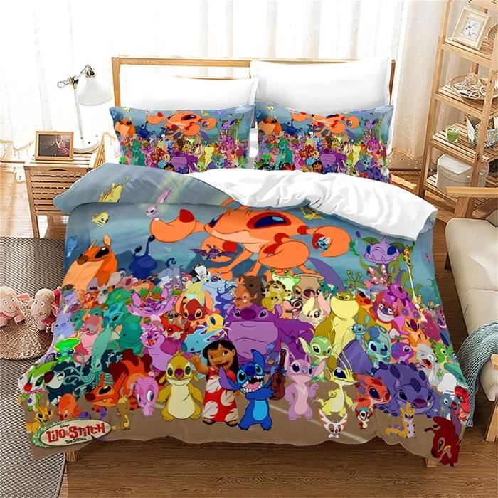 Parure De Lit Enfant 135x200 Cm - Housse De Couette + Taie D'oreiller 80x80 Cm - Microfibre Douce - Imprimé Personnalisable