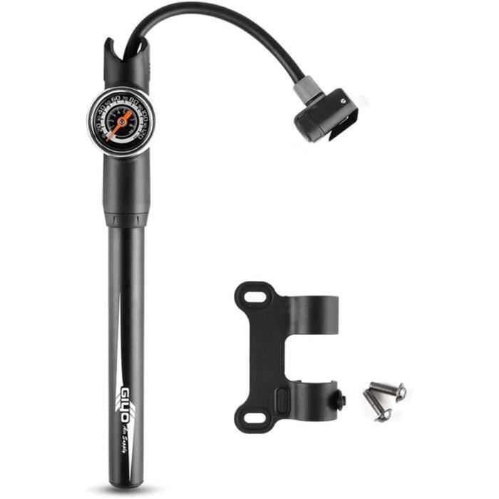 Mini Pompe Pour Vélo De Route XLC PU-R01 - Pression Max 7 Bar / 100 Psi - Valve Presta/Schrader