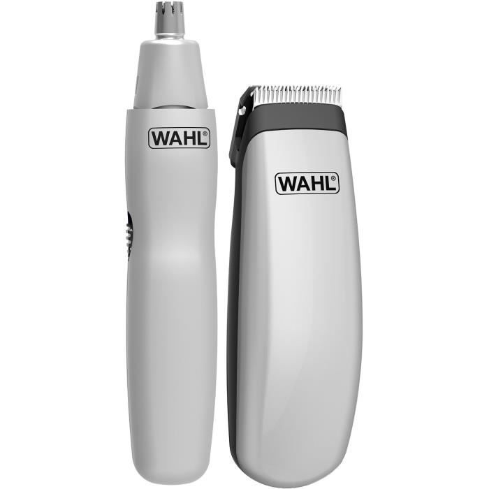Kit de voyage barbe WAHL TRAVEL KIT Tondeuse à pile Coupe poils nez / oreilles 6 réglages