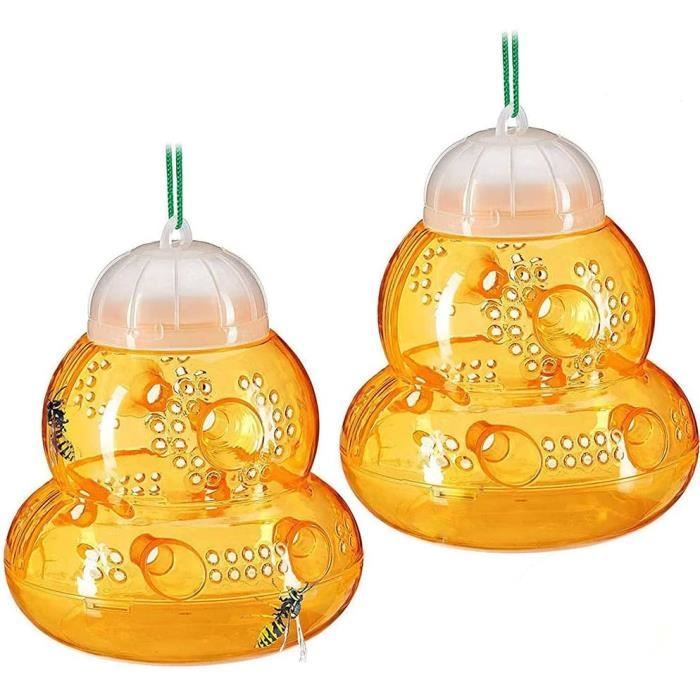 Piège à Guêpes Et Mouches Transparent - 400ml Écologique à Suspendre