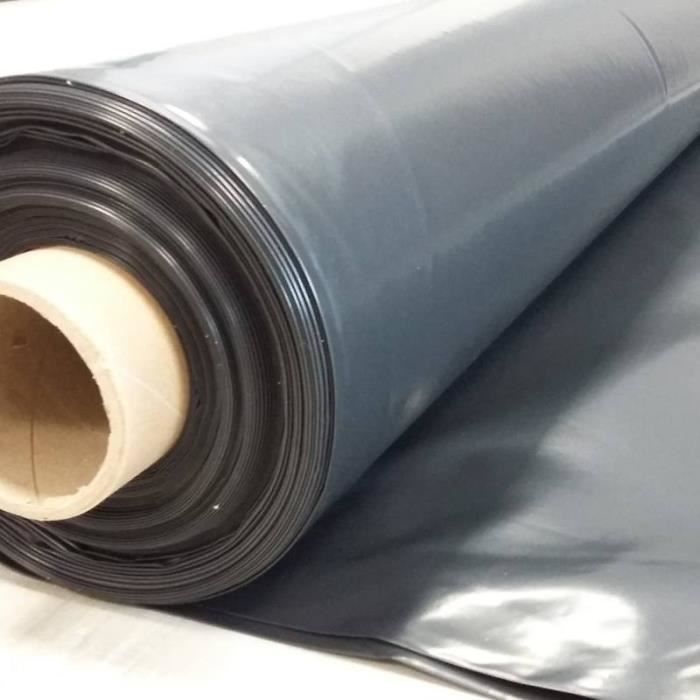 Film plastique d'étanchéité sous-dalle en polyéthylène noir Type 300, 8x25m