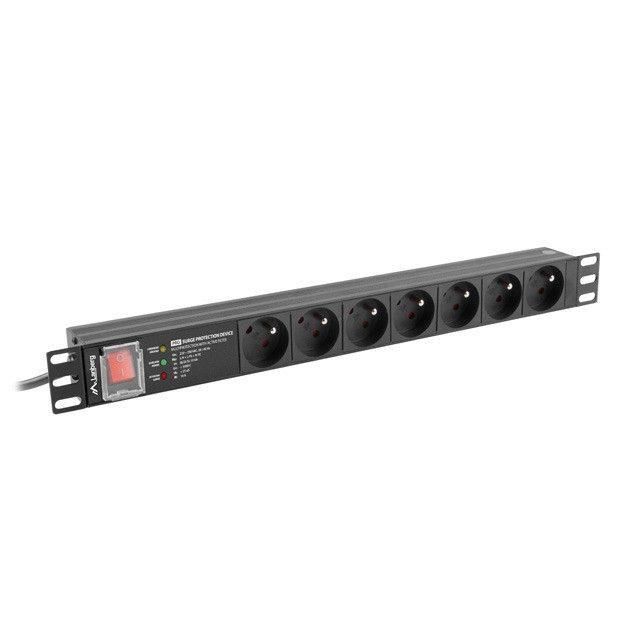 Accessoire ASI Lanberg PDU PRO 07E 0200 BK unité de distribution d'alimentation PDU 6 sortie AC 1U - vue 2