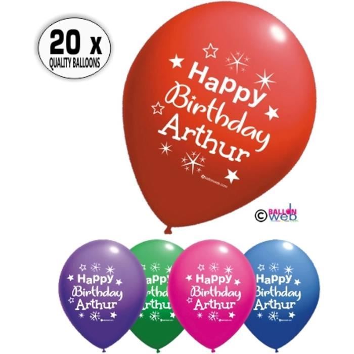 X Ballons Happy Birthday Arthur Joyeux Anniversaire O 33 Cm Qualite Pro Achat Vente Ballon Decoratif Soldes Sur Cdiscount Des Le Janvier Cdiscount