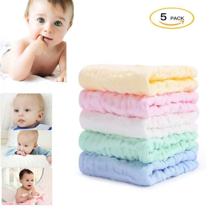 Lot De 10 Serviettes En Mousseline De Coton Pour Bebe 27 9 X 27 9 Cm Bebe Puericulture Mousselines Cmfantillas Org
