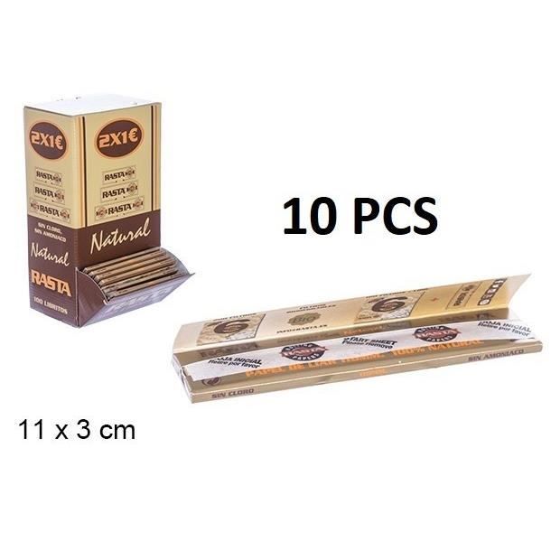 10 Carnets de Longues Feuilles à Rouler Tabac 110mm Papier Bio