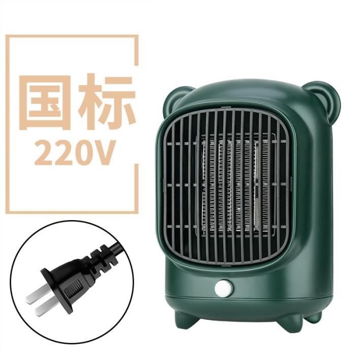 Radiateur d'appoint,ventilateur électrique Portable en céramique  500W,chauffage Constant,pour la maison,la chambre ou- green-500W