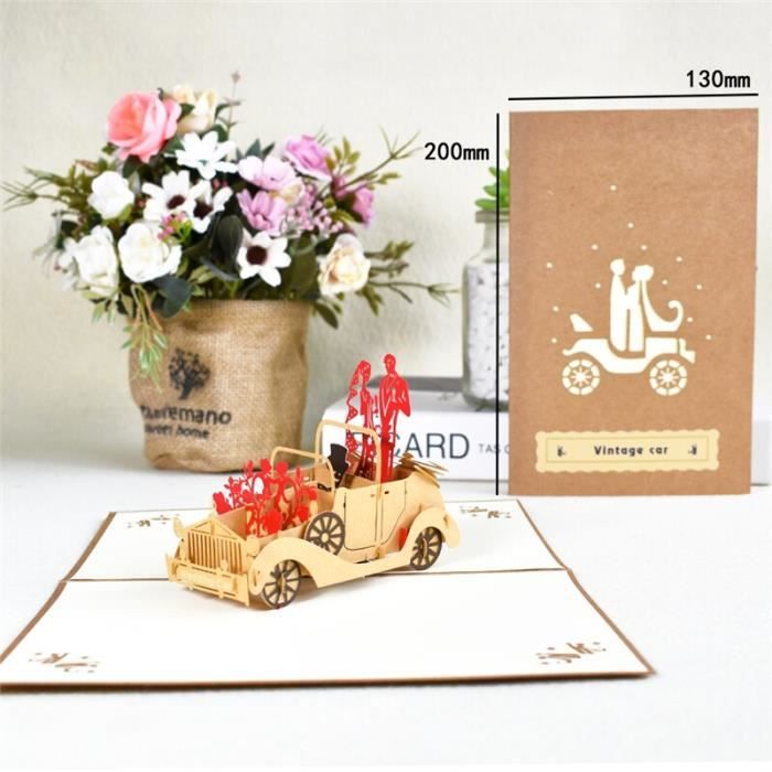 Carte De Saint-Valentin Pop-up 3D, 15 X 15 Cm, Carte D