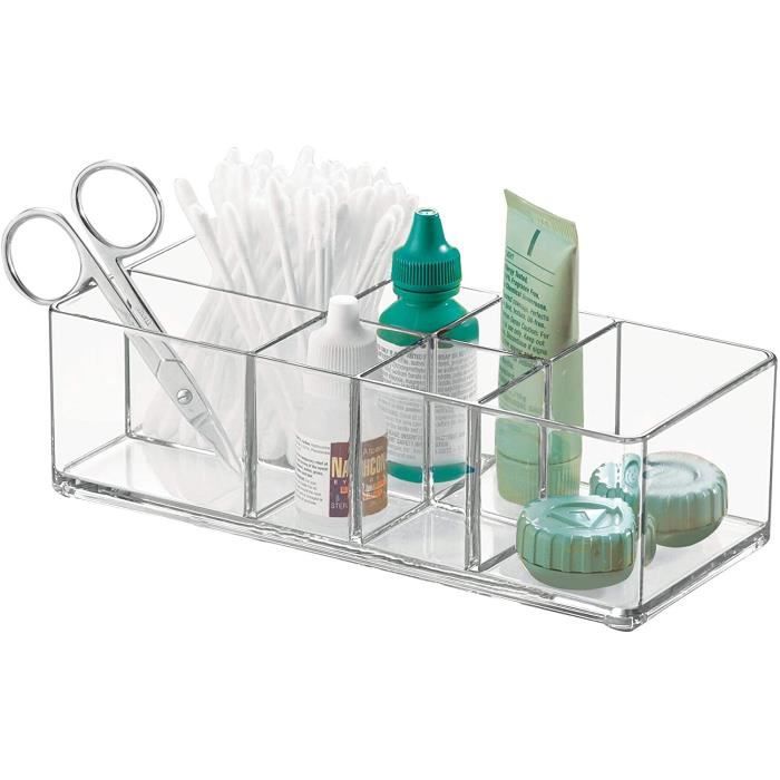 Boîte De Rangement 7 Compartiments Transparente - Organisation Médicaments Ou Maquillage | 17,8 Cm