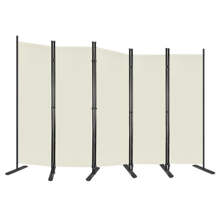 YRHome Paravent 3 Parties Pour Balcon 275x180cm - Brise-Vue Pliable Beige, Intérieur & Extérieur