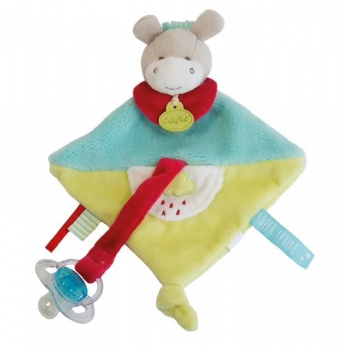 Babynat Doudou Attache Sucette Porte Tetine Bebe Ane Cheval Plat Cm Bleu Vert Super Tetine Ane Bebe Garcon Ou Fille Cdiscount Puericulture Eveil Bebe