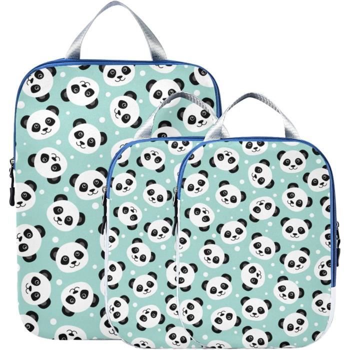 Lot de 8 cubes d'emballage de compression pour valises, cubes d