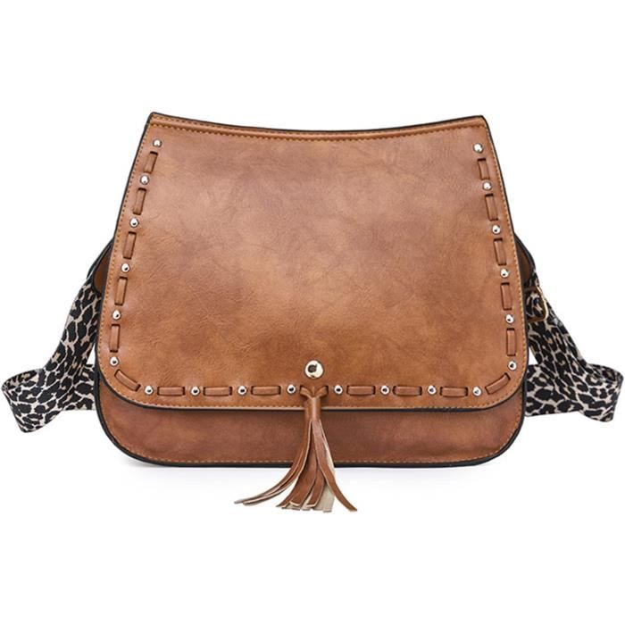 Sac Bandoulière Tricot Bohème - Sac à Franges Tissé - Style Rétro Et Plage - Fait Main