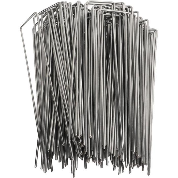 200 épingles Florales En U Métalliques - Fixation Plantes Et Décorations - 14x45mm - Pour Jardiniers Créatifs