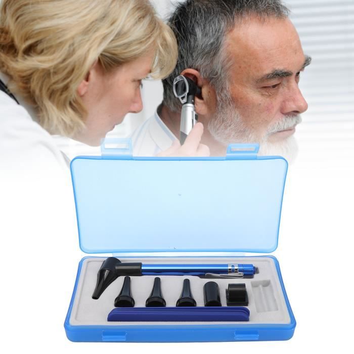 Kit d'otoscope de diagnostic avec lumière d'oreille LED haute