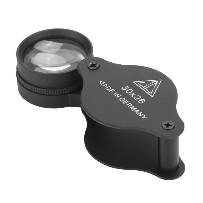 Loupe Portable Pliable Plaqué Métal Loupe De Poche De Pour Déterminer