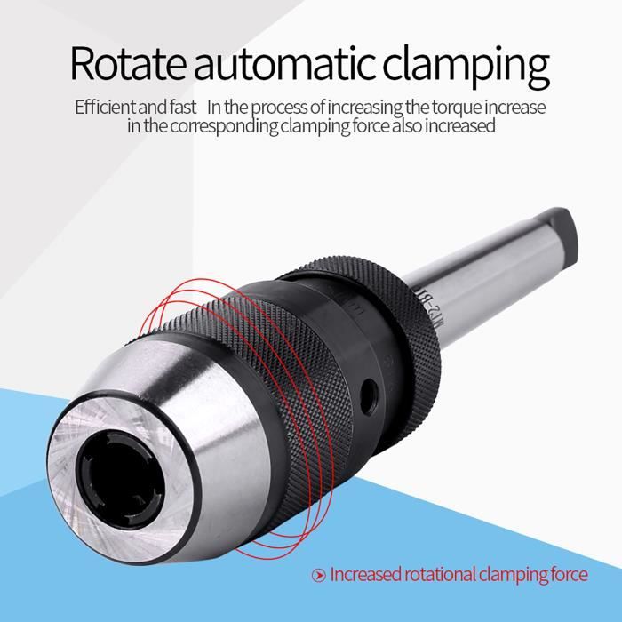 Adaptateur De Mandrin MT3-B16 Pour Perceuse De Table - Mandrin Sans Clé, Cône Auto-serrant, En Acier Au Manganèse Haute Précision - Compatible Tours, Fraiseuses Et Machines De Perçage