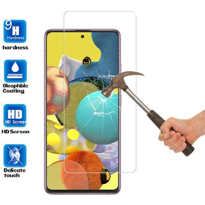 (1 pièces) SM-A516 Samsung Galaxy A51 5G Protecteur d'écran - HD Transparent Verre Trempé Protection Film Samsung Galaxy A51 5G