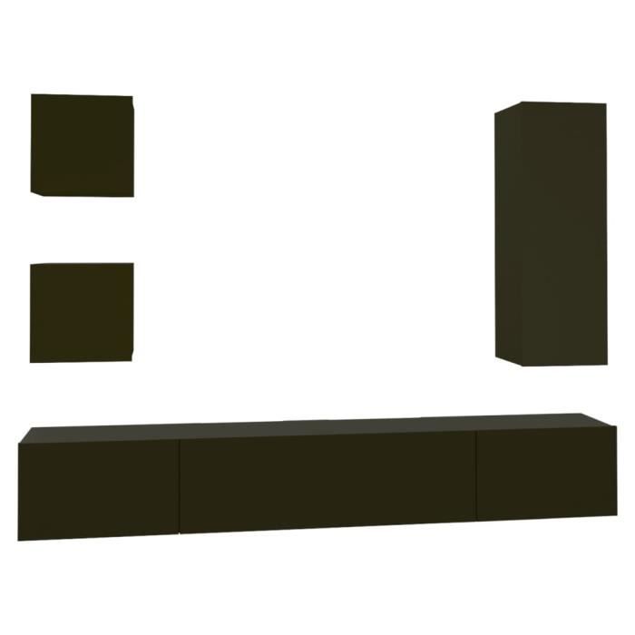 Meuble TV en bois 3 portes L180cm Teulat - SIERRA