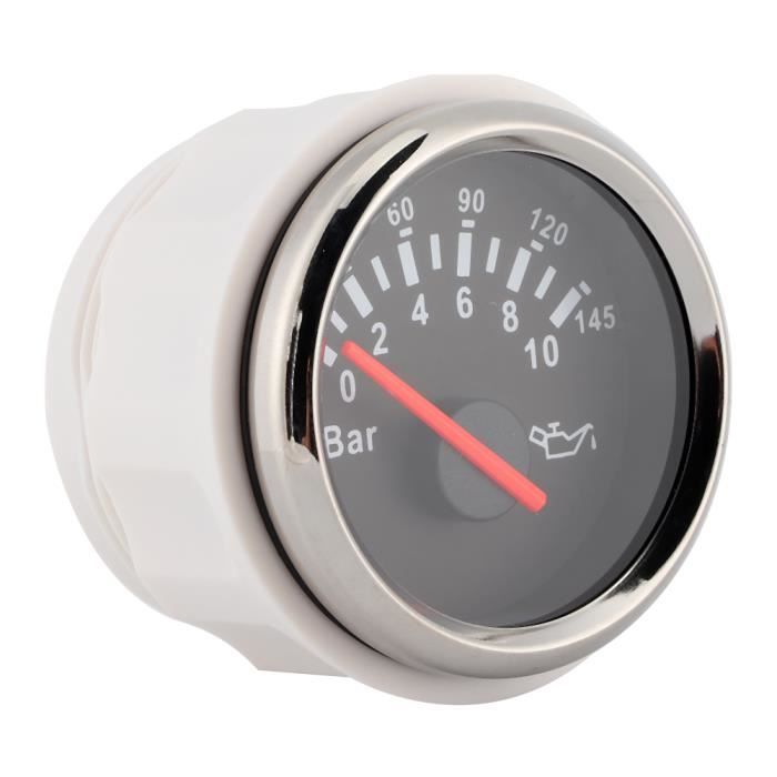 Manomètre Pression D’huile 12V – 52 Mm, 0-7 Kg/cm², Avec éclairage LED, Pour Voiture Et Contrôle Moteur