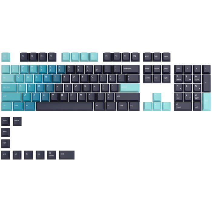 Keycaps - GLORIOUS PC GAMING RACE - GPBT - 114 touches - Compatible Cherry MX - Celestial ICE