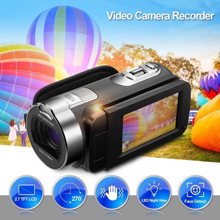 Incosky 1080P Full HD Caméra Vidéo Numérique Portable 2.7 TFT LCD 24MP