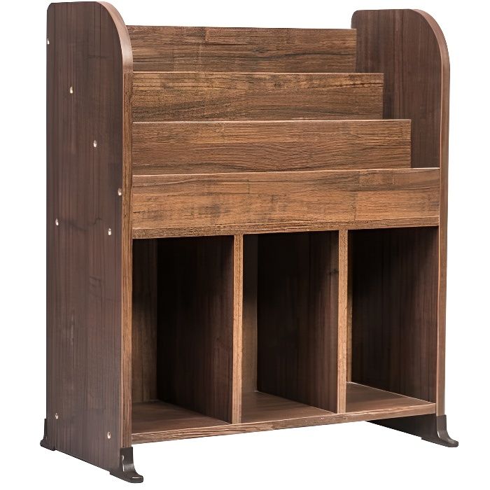 Bibliothèque Enfant 3 Niveaux – 10 Cubes – Chêne – 110x84x29.3 Cm – Rangement Jouets, Livres – Salon, Chambre - 8