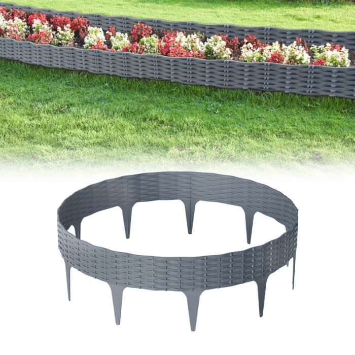 20 Piquets D'Ancrage Pour Bordure De Jardin - 24,5 Cm - Gris - Fixation Paysagère, Tente, Bâche - En PP Résistant