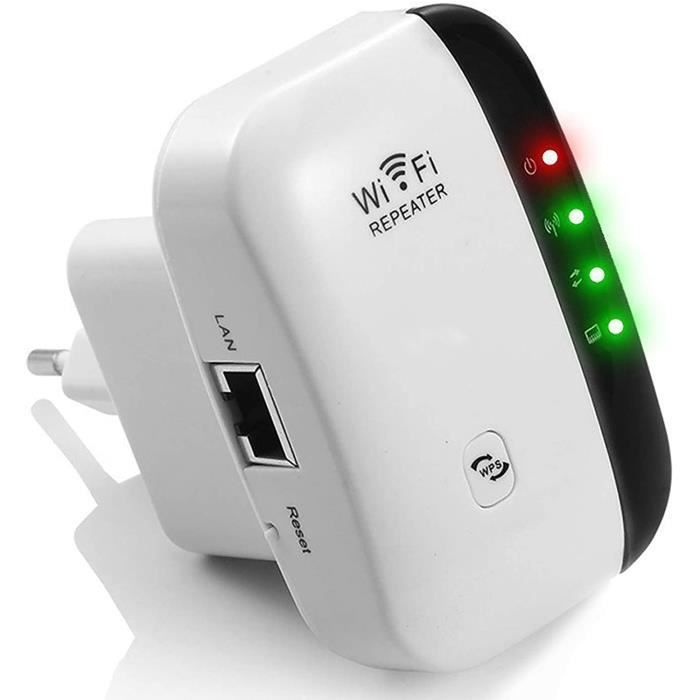Répéteur WiFi Amplificateur WiFi 300Mbps Avoir AP/Répéteur et WPS Fonction Installation Facile 2.4GHz