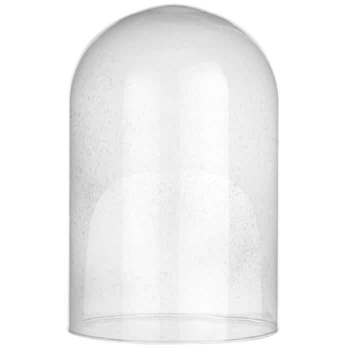 Cloche en verre avec socle lumineux 17 x 25,5 cm