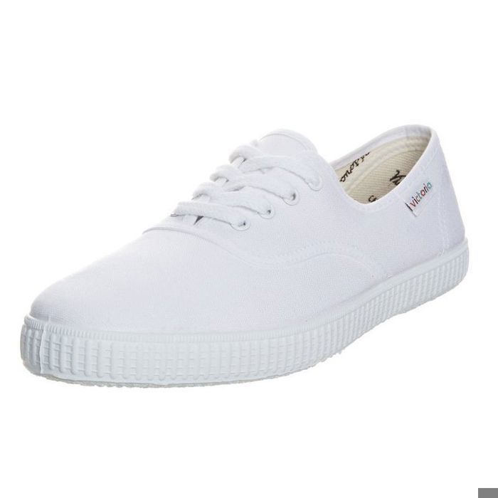 Victoria Baskets de ville - VICTORIA - Blanco - Toile coton - Lacets - Semelle caoutchouc