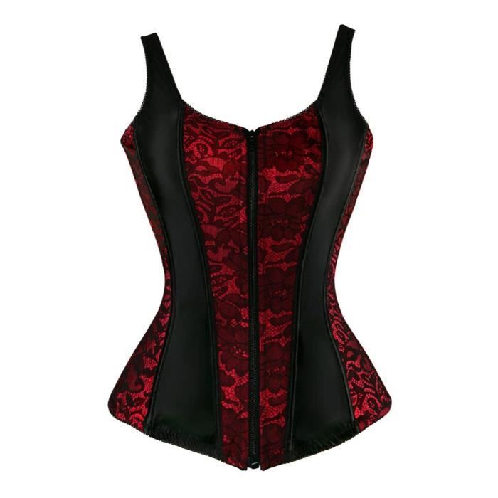 Corset Bustier Femme Dentelle - Guêpière Lingerie Sexy - Grande Taille - Style Vintage