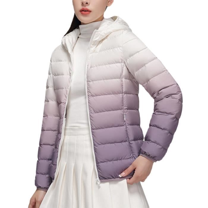 Doudoune Courte Femme Capuche Large - Matelassée, Coupe Ample - Polyester, Style Décontracté - Hiver Et Quotidien - 6
