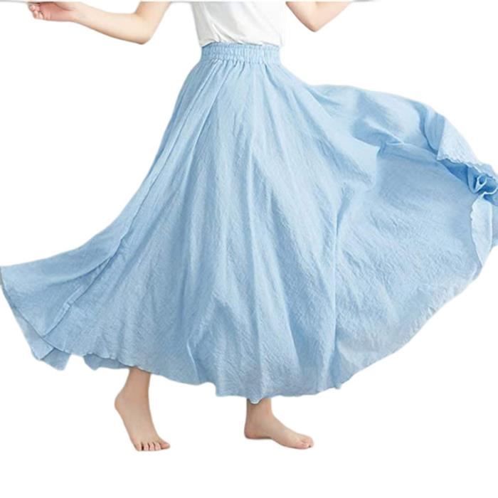 JUPE PORTEFEUILLE EN LIN | Jupe portefeuille de style