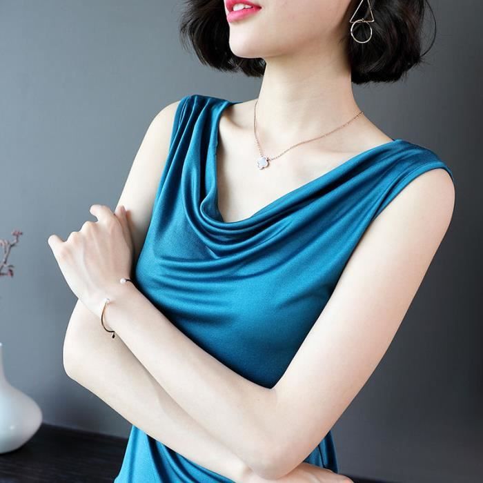 Chemise Femme Viscose Bleu Et Vert - Taille M - Marque Ashanti - Occasion Très Bon état