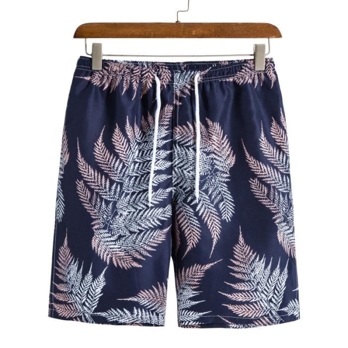 Short De Bains Homme, Short Ete Homme Maillot De Bain Shorty Séchage Rapide Maillot Surf Boardshort Homme Long Shorts De Sport Homme Hawaïen Short De
