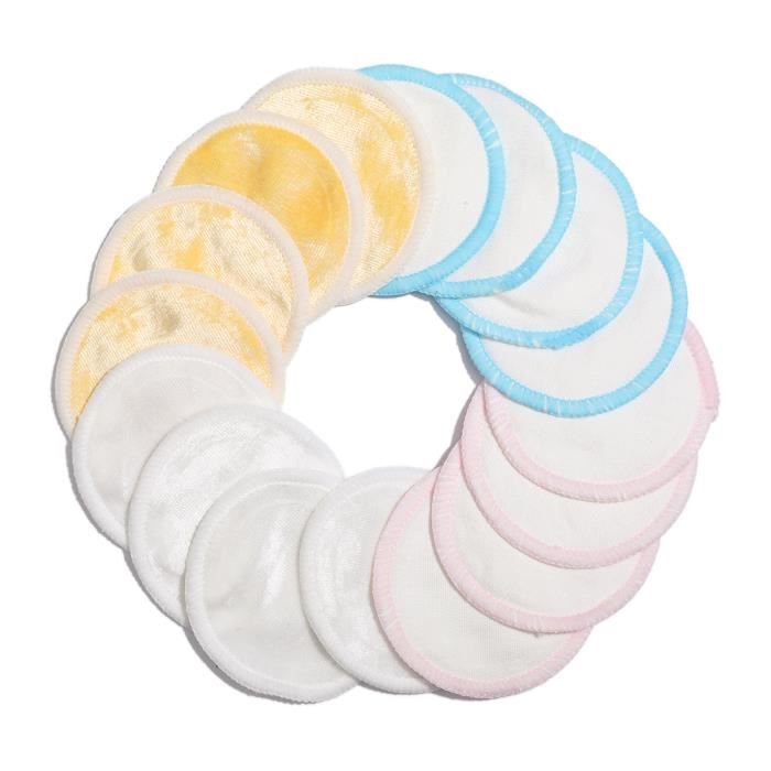 16 PCS Tampons D/émaquillants Bambou Tampons D/émaquillants Lavable Microfibre Disque d/émaquillant lavable bio R/éutilisable Tampons D/émaquillants en Coton /écologique
