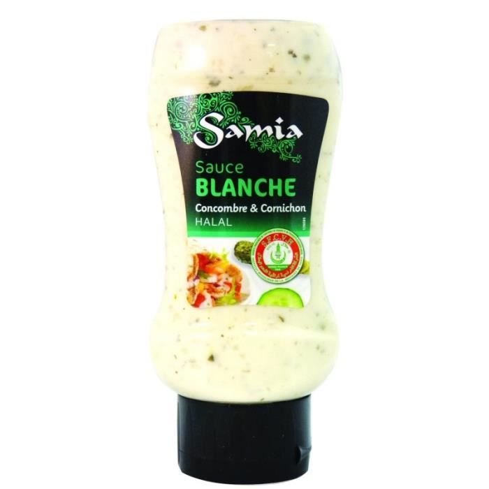 Samia Sauce Halal Blanche & Cornichon 350ml (lot de 4