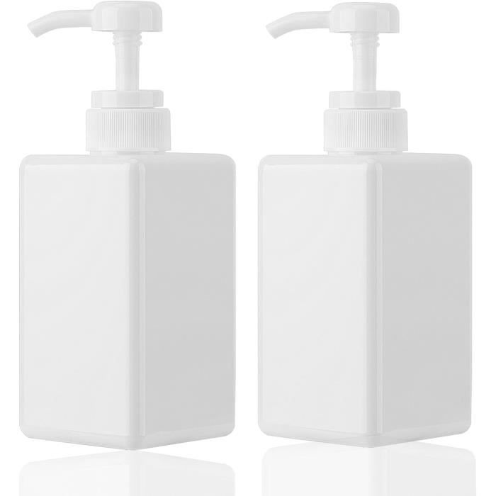 VASANA Lot 2 Flacons Pompe Rechargeables Ambrés 120 Ml – Plastique Robuste – Pour Shampoing, Crème, Huile Essentielle – Voyage & Quotidien