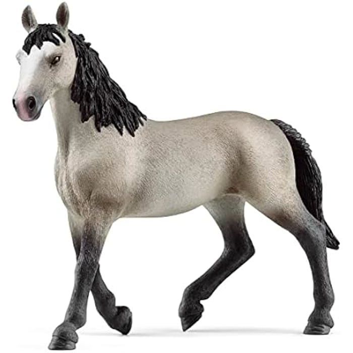 Schleich 13955 Jument Selle Français - Figurine 13,5 X 4,2 X 11,8 Cm - Gris - Dès 5 Ans - Horse Club