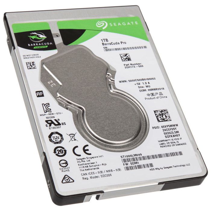 Disque dur interne SEAGATE BarraCuda ST1000LM049 - 2.5 - 1 To - SATA 6Gb/s - 7200trs/mn - 128 Mo