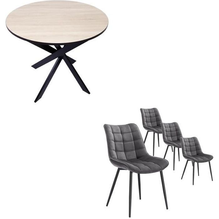 ensemble meubles, lot de 4 chaises de salle à manger, chaise tapissée, chaises, table manger, rf2659