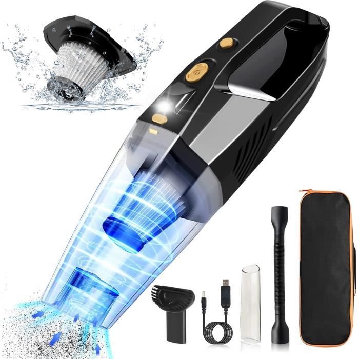 Aspirateur Voiture Sans Fil 120W - Portable, Cyclonique, Pour Sec Et Humide