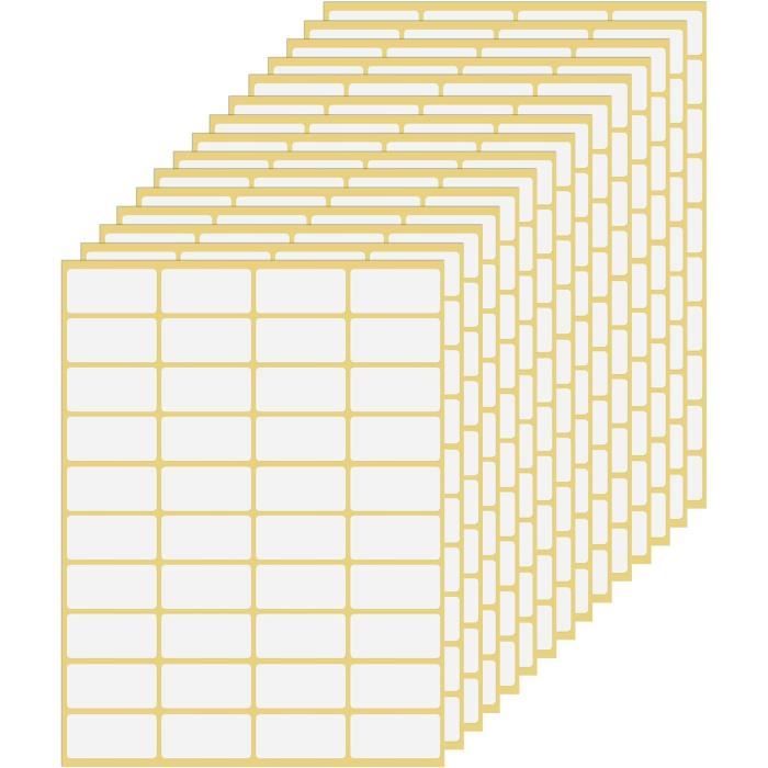 2000 étiquettes Auto-adhésives Carrées 2x2 Pouces - Premium, 20 Par Feuille, Pour Emballage Ou Organisation