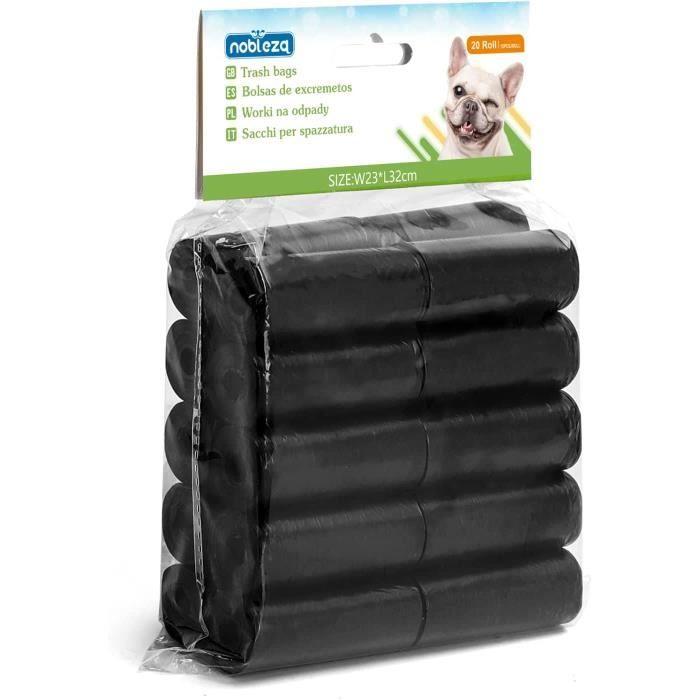 Sac à Crottes Pour Chien Vika Jaune - 20 Sacs Rouleau Avec Mousqueton Et Fermeture éclair
